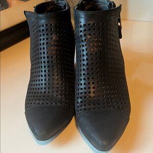 Lucky Brand Black Cutout Ankle Booties